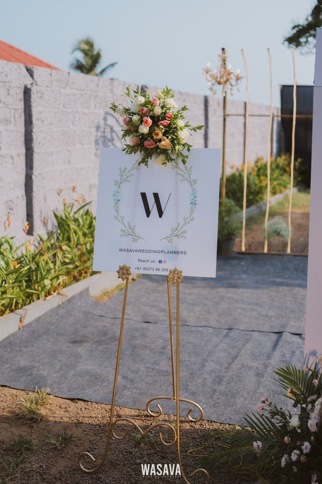 Signage & Seating Chart — stage & decor by Wasava Wedding Planners at Wasava Cliff House, Kannur, Kerala