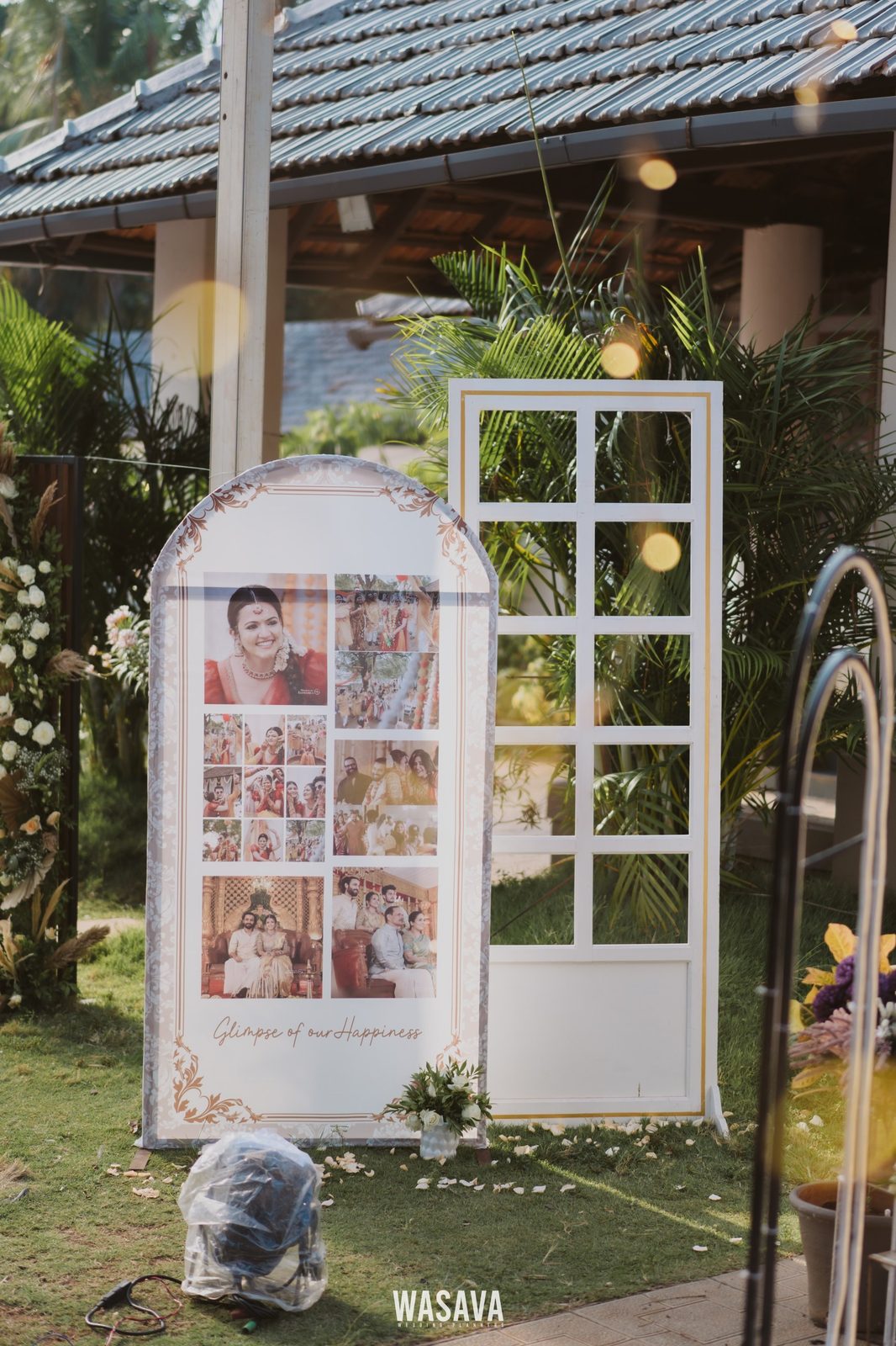 Garden Gate Photo Wall — stage & decor by Wasava Wedding Planners at Burnacherry, Kannur, Kannur, Kerala