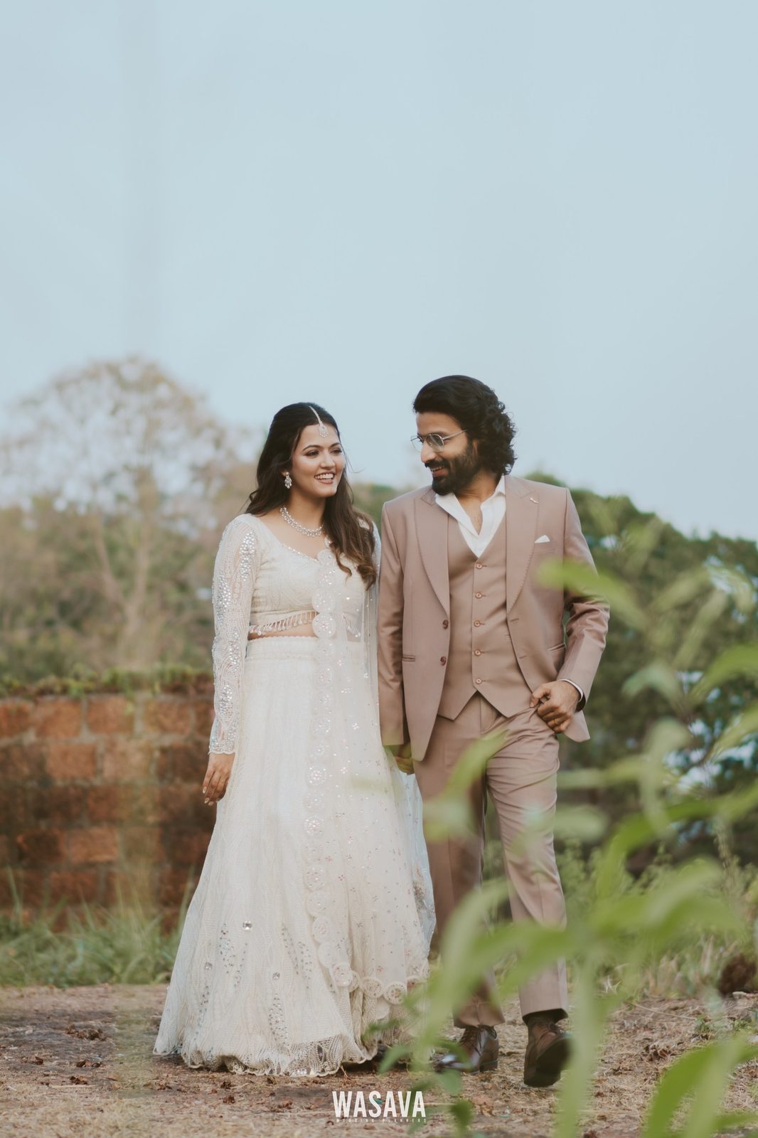 A Walk Along the Headland — couple portraits by Wasava Wedding Planners at Baby Beach, Kannur, Kerala