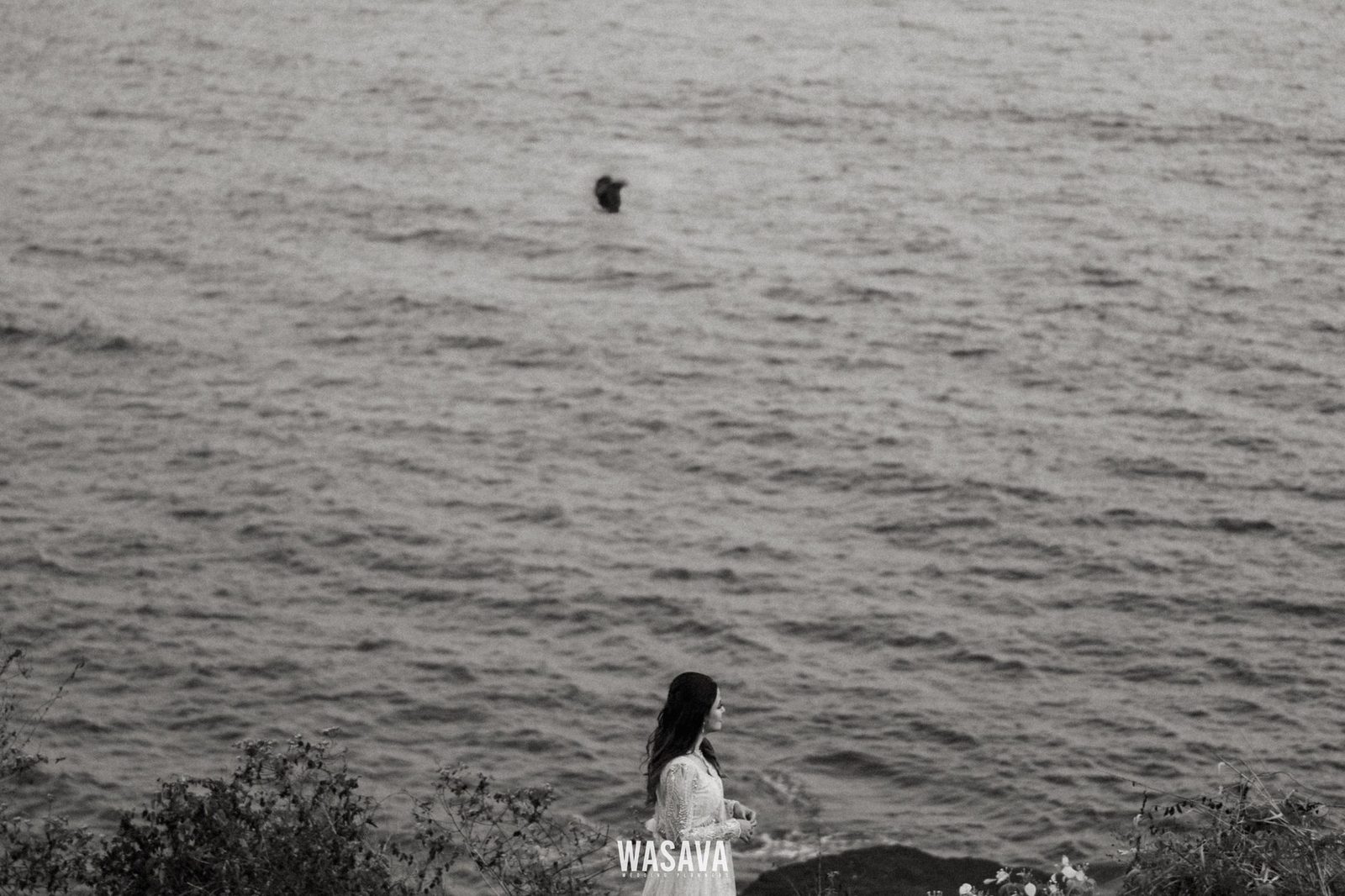 The Long Water — couple portraits by Wasava Wedding Planners at Baby Beach, Kannur, Kerala